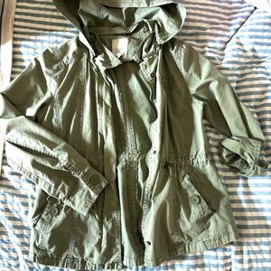 olive green utility jacket